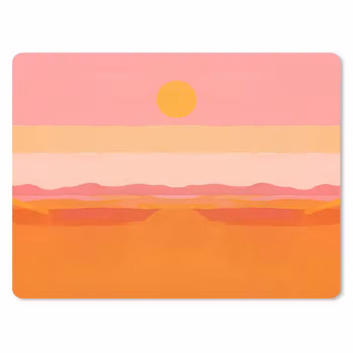 Mouse Pad - Sun - Abstract - Landscape - Orange