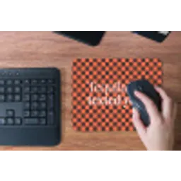 Tequila texted you - Glas - Vierkanten - Oranje muismat rubber klein -toetsenbord