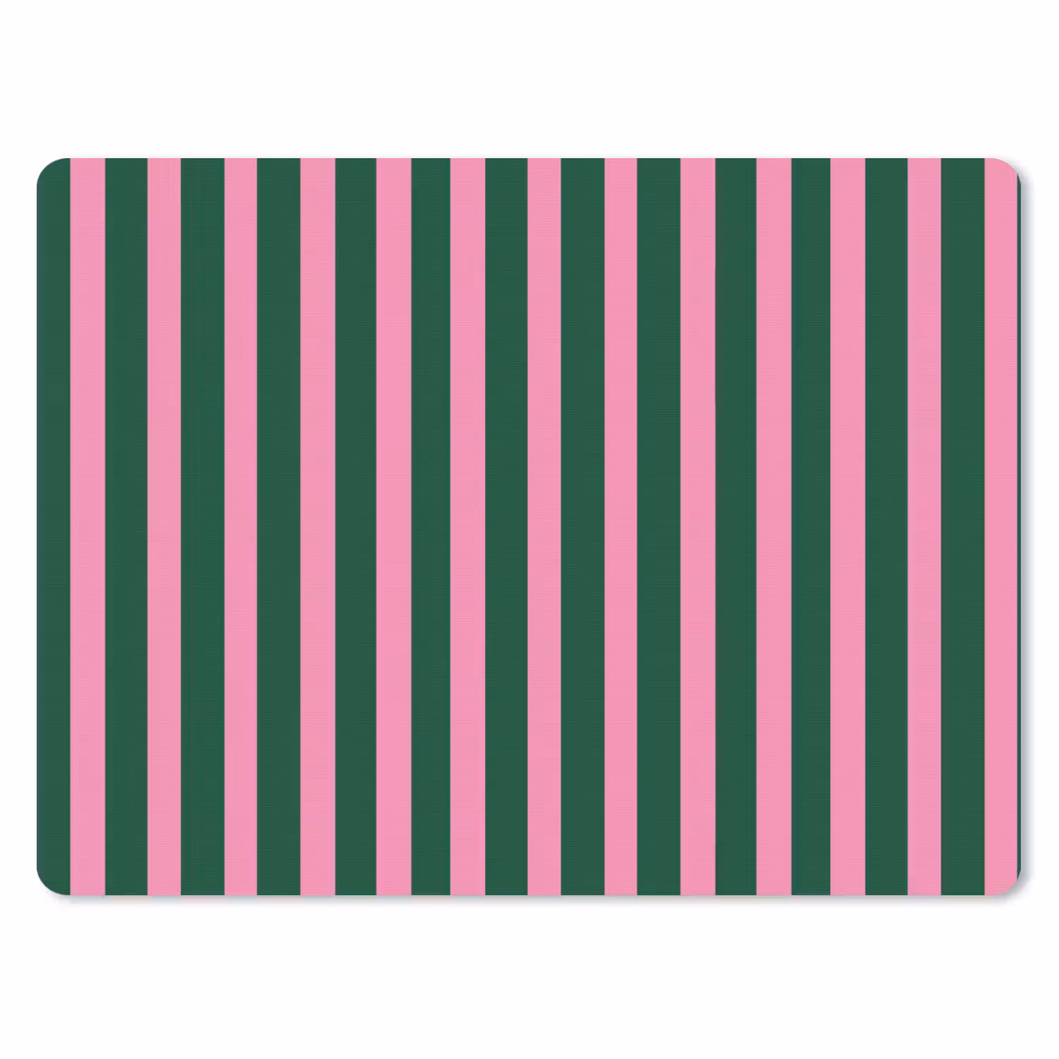 Mouse Pad - Vertical stripes - Green - Pink