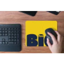Geel - Think big - Grafisch muismat rubber klein -toetsenbord