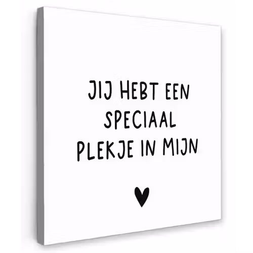 Een speciaal plekje in mijn hart - Spreuken - Quotes Tuinposter op houten frame 2 cm dik klein -3d
