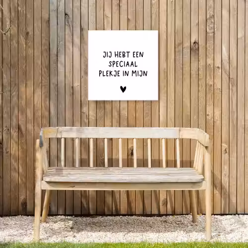 Een speciaal plekje in mijn hart - Spreuken - Quotes Tuinposter op houten frame 2 cm dik klein -sfeer4