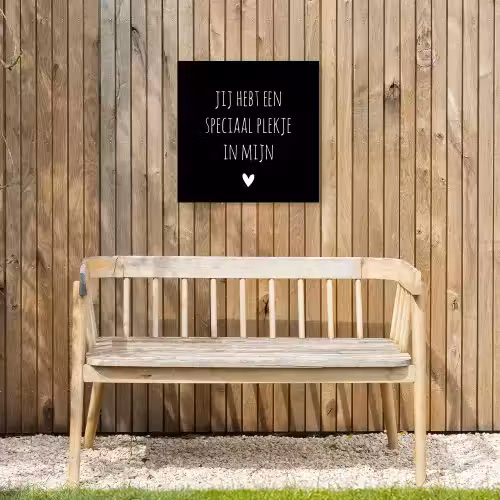 Een speciaal plekje in mijn hart - Quotes - Spreuken Tuinposter op houten frame 2 cm dik klein -sfeer4