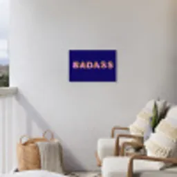 Badass - Panterpint - Schaduw - Roze Tuinposter op houten frame 2 cm dik klein -sfeer1