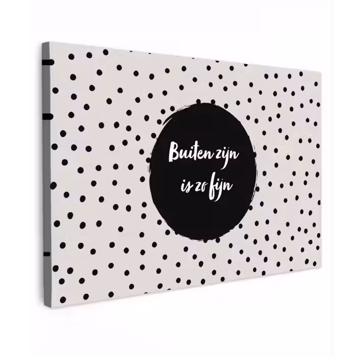 Buiten zijn is zo fijn - Quotes - Buiten - Tekst Tuinposter op houten frame 2 cm dik klein -3d