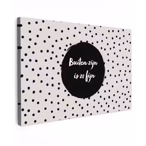 Buiten zijn is zo fijn - Quotes - Buiten - Tekst Tuinposter op houten frame 2 cm dik klein -3d