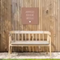 Adem kusjes in en blaas hartjes uit - Quotes - Spreuken Tuinposter op houten frame 2 cm dik klein -sfeer4