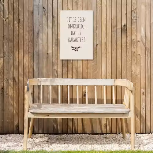 Bruin - Minimalistisch - Quote - Zomer Tuinposter op houten frame 2 cm dik klein -sfeer4