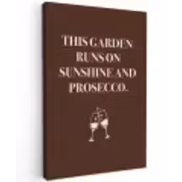 Bruin - Zomer - Quote - Drinken Tuinposter op houten frame 2 cm dik klein -3d