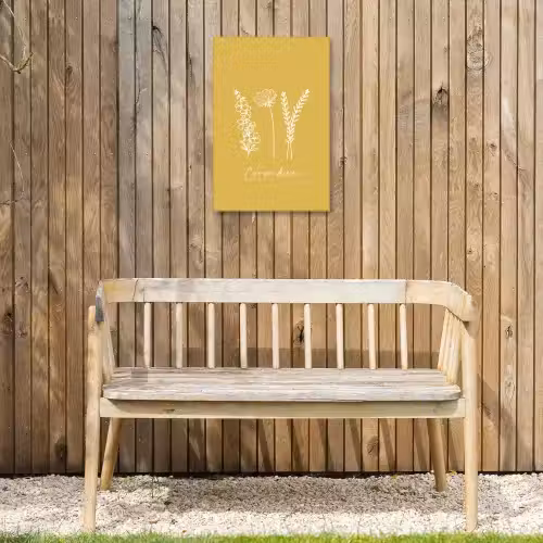 Carpe Diem met Bloemen Tuinposter op houten frame 2 cm dik klein -sfeer4