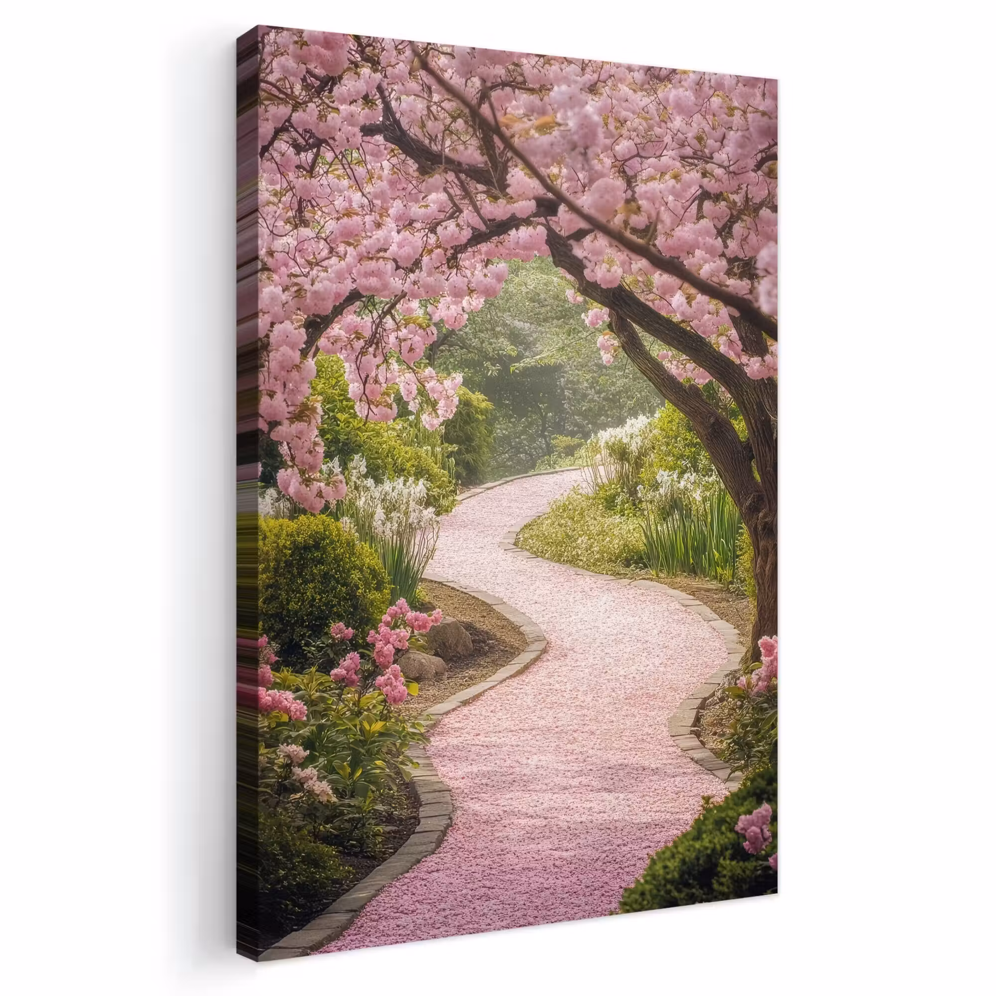 Outdoor Canvas Print - Cherry blossom - Nature - Sakura - Path - Japanese garden