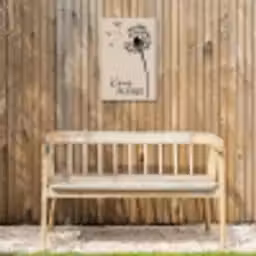 Knus Plekje met Paardenbloem Tuinposter op houten frame 2 cm dik klein -sfeer4