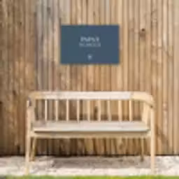Papa's Schuur met Hart Tuinposter op houten frame 2 cm dik klein -sfeer4