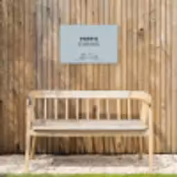 Papa's Garage met auto Tuinposter op houten frame 2 cm dik klein -sfeer4