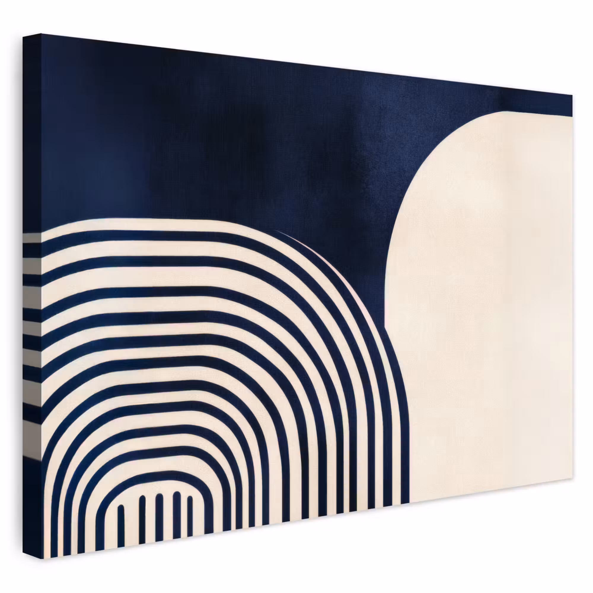 Outdoor Canvas Print - Dark blue - Abstract - Lines