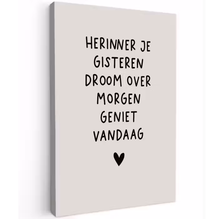 droom-beige Tuinposter op houten frame 2 cm dik klein -3d