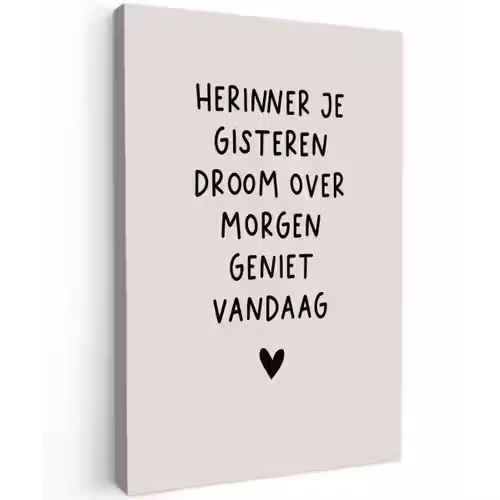 droom-beige Tuinposter op houten frame 2 cm dik klein -3d