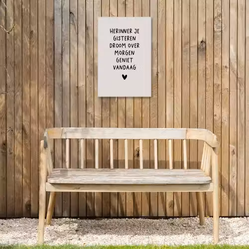 droom-beige Tuinposter op houten frame 2 cm dik klein -sfeer4
