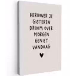 droom-beige Tuinposter op houten frame 2 cm dik klein -3d
