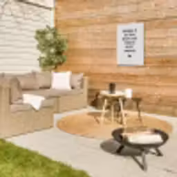 droom-beige Tuinposter op houten frame 2 cm dik klein -sfeer2