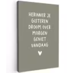 droom-groen Tuinposter op houten frame 2 cm dik klein -3d