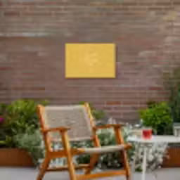 Geniet van elke dag Tuinposter op houten frame 2 cm dik klein -sfeer3