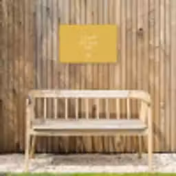 Geniet van elke dag Tuinposter op houten frame 2 cm dik klein -sfeer4