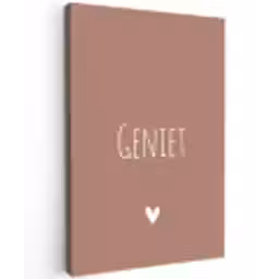 Geniet - Spreuken - Quotes Tuinposter op houten frame 2 cm dik klein -3d