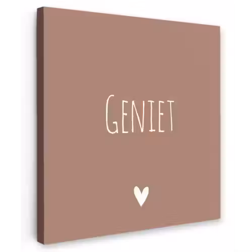 Geniet - Spreuken -Quotes Tuinposter op houten frame 2 cm dik klein -3d