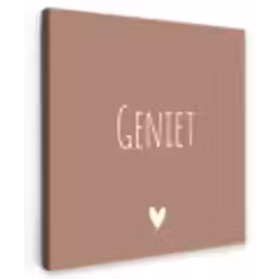 Geniet - Spreuken -Quotes Tuinposter op houten frame 2 cm dik klein -3d