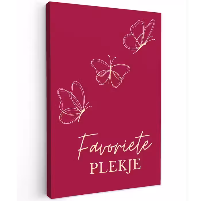 Favoriete plekje met Vlinders Tuinposter op houten frame 2 cm dik klein -3d