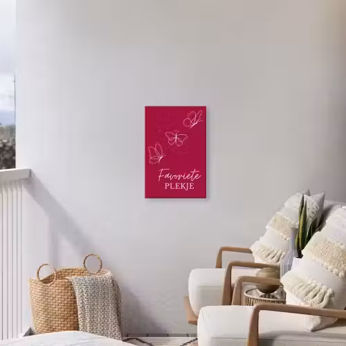 Favoriete plekje met Vlinders Tuinposter op houten frame 2 cm dik klein -sfeer1