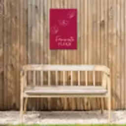 Favoriete plekje met Vlinders Tuinposter op houten frame 2 cm dik klein -sfeer4
