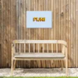 Fijn - Geel - Oranje Tuinposter op houten frame 2 cm dik klein -sfeer4