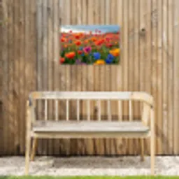 Bloemenweide in volle bloei Tuinposter op houten frame 2 cm dik klein -sfeer4