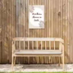 Bloemen - Quote - Zomer - Beige Tuinposter op houten frame 2 cm dik klein -sfeer4