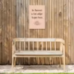 Tuin - Roze - Quote - Zon Tuinposter op houten frame 2 cm dik klein -sfeer4