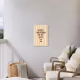 Tuin - Quote - Strepen - Zomer Tuinposter op houten frame 2 cm dik klein -sfeer1