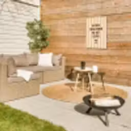 Tuin - Quote - Strepen - Zomer Tuinposter op houten frame 2 cm dik klein -sfeer2