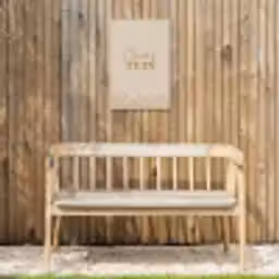 Oma's Tuin met bloemen Tuinposter op houten frame 2 cm dik klein -sfeer4