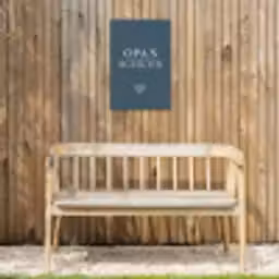 Opa's Schuur met Hart Tuinposter op houten frame 2 cm dik klein -sfeer4