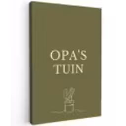 Opa's Tuin Tuinposter op houten frame 2 cm dik klein -3d