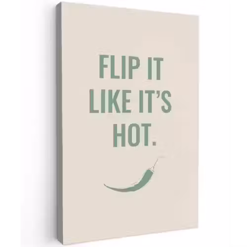 Groen - Quote - Zomer - Chilipeper Tuinposter op houten frame 2 cm dik klein -3d