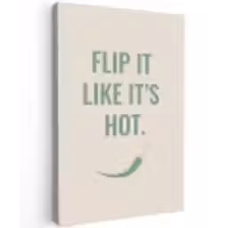 Groen - Quote - Zomer - Chilipeper Tuinposter op houten frame 2 cm dik klein -3d