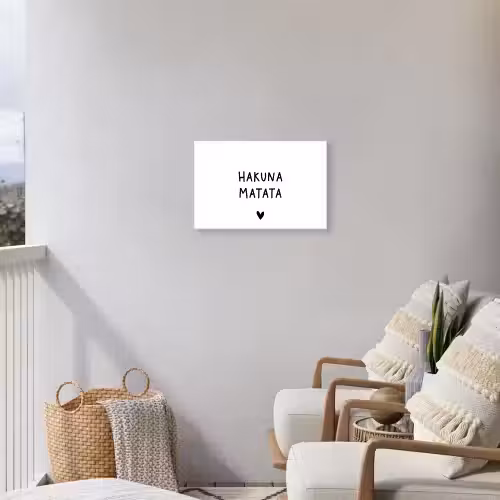 Hakuna matata - Spreuken - Quotes Tuinposter op houten frame 2 cm dik klein -sfeer1