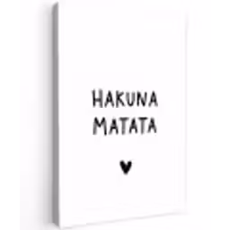 Hakuna matata - Quotes - Spreuken Tuinposter op houten frame 2 cm dik klein -3d