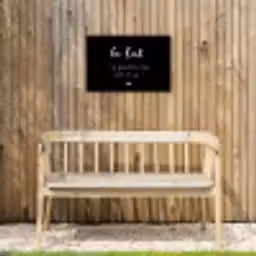 Geluk definitie - Quotes - Geluk is genieten van wat er is - Woordenboek - Tekst Tuinposter op houten frame 2 cm dik klein -sfeer4