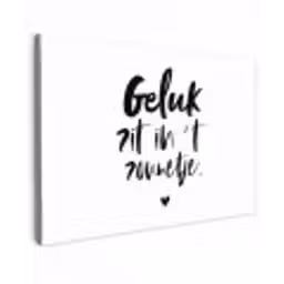 Geluk zit in 't zonnetje - Tekst - Zomer - Quotes Tuinposter op houten frame 2 cm dik klein -3d