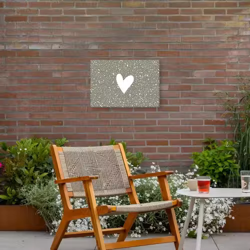 Hart - Design - Liefde Tuinposter op houten frame 2 cm dik klein -sfeer3