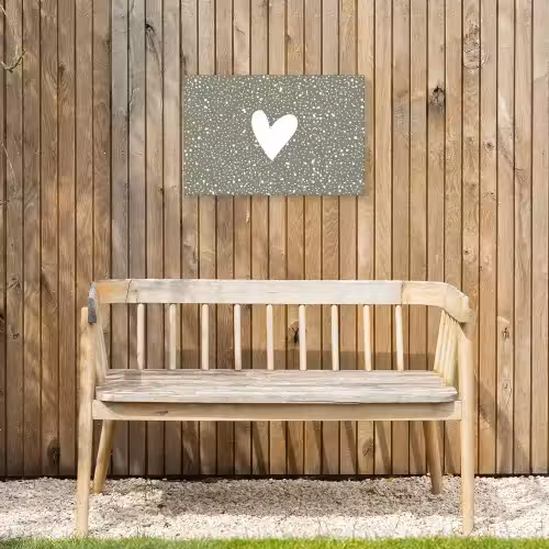 Hart - Design - Liefde Tuinposter op houten frame 2 cm dik klein -sfeer4
